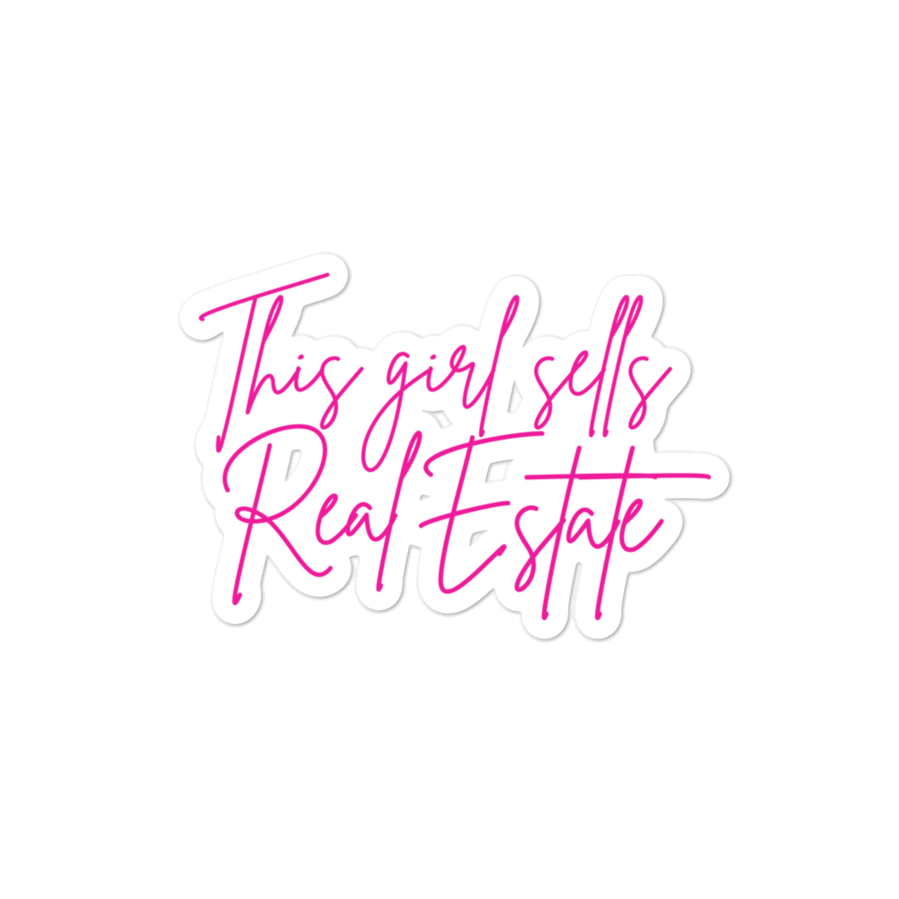 Property Sticker Gf This Girl Sells Real Estate Sticker | Great Gift for Your Favorite ...