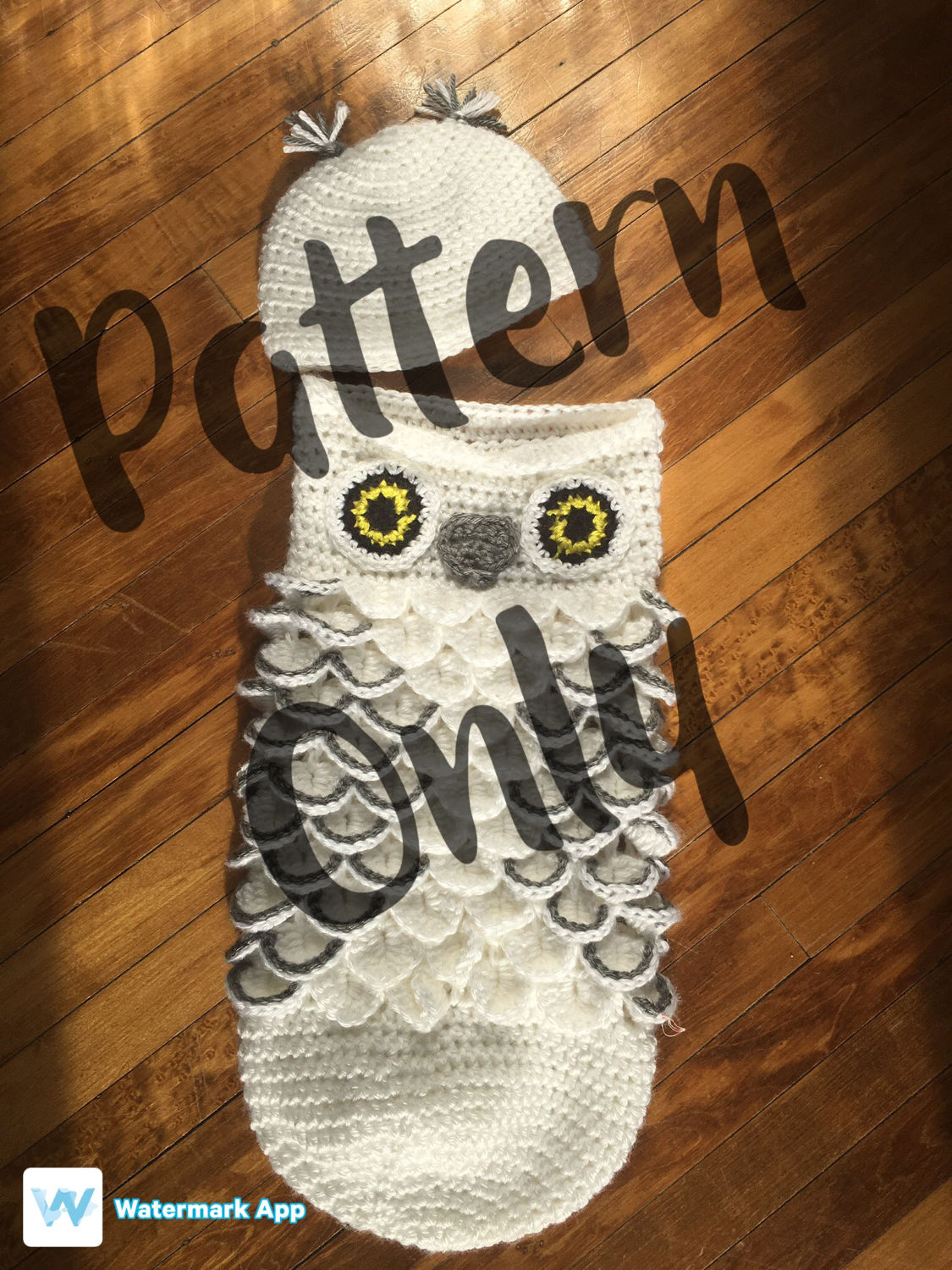 Snowy Owl Cocoon Hat Crochet PATTERN Hedwig Harry Potter Etsy