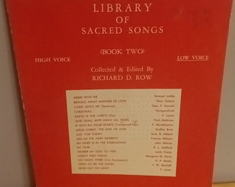 Sheet Music Soloists Library Of Sacred Songs Book Two Richard D Row RB74 Low