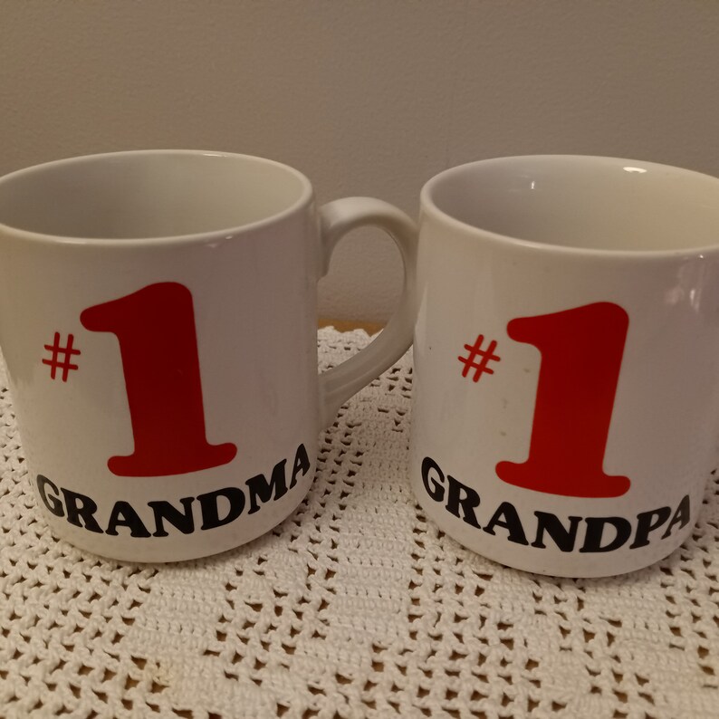 Grandma Grandpa Mug Set Mt Clemens Pottery 1 Grandma 1 Etsy