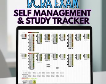BCBA Self-Management & Study Tracker