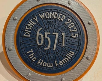 Disney Cruise Line Inspired Wonder Room Plaque Door Decor Magnet