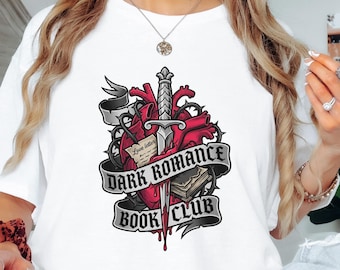 Dark Romance Book Club T-Shirt | Gothic Sword & Roses Design