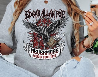 Edgar Allan Poe Raven Gothic Shirt — Nevermore Gothic Literary Tee