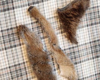 Muskrat back and belly fur soft tanned