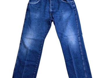 Vintage Wrangler Herren Denim Jeans Größe 38x30 Gerades Bein authentisch beunruhigt
