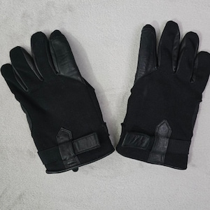 Guantes de invierno vintage de cuero negro con aislamiento Thinsulate para hombre, talla L