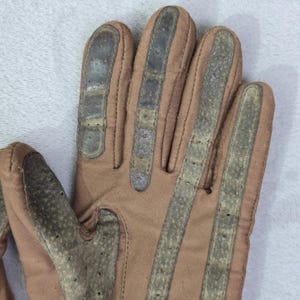 Guantes de conducir vintage Isotoner para mujer, color canela, con ribete de lana grande imagen 8