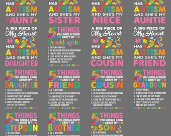 5 Things You Should Know Autism Awareness PNG