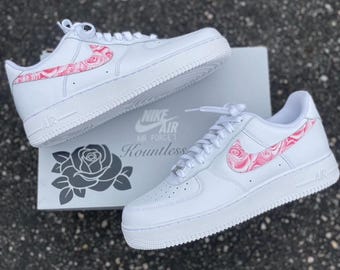 Pink Rose Swoosh Air Force 1 Womens