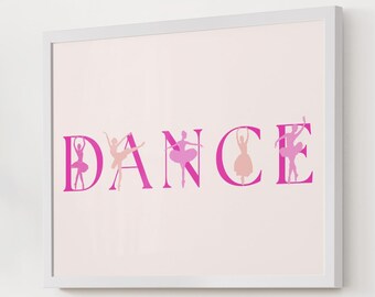 Dance Ballerina Nursery Sign |  Baby Shower Gift | Ballet Wall Decor | Digital Download