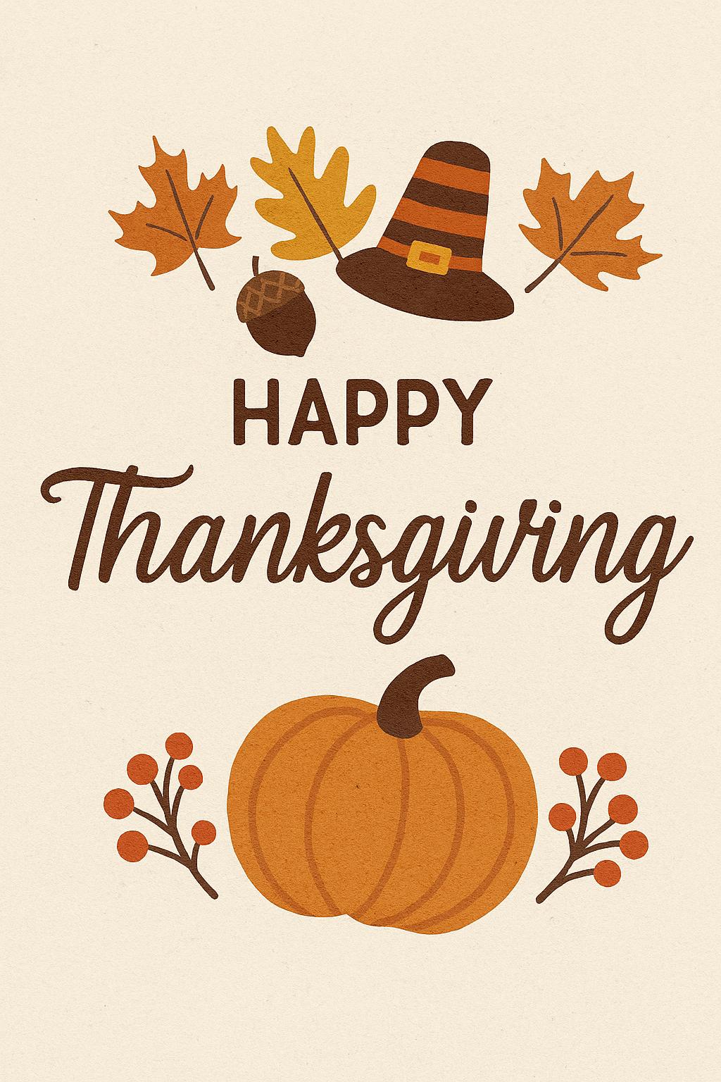 Thanksgiving Karten Humorvoll - Herbst Kürbiskuchen Design, 9,9x15cm, Mit Umschlägen