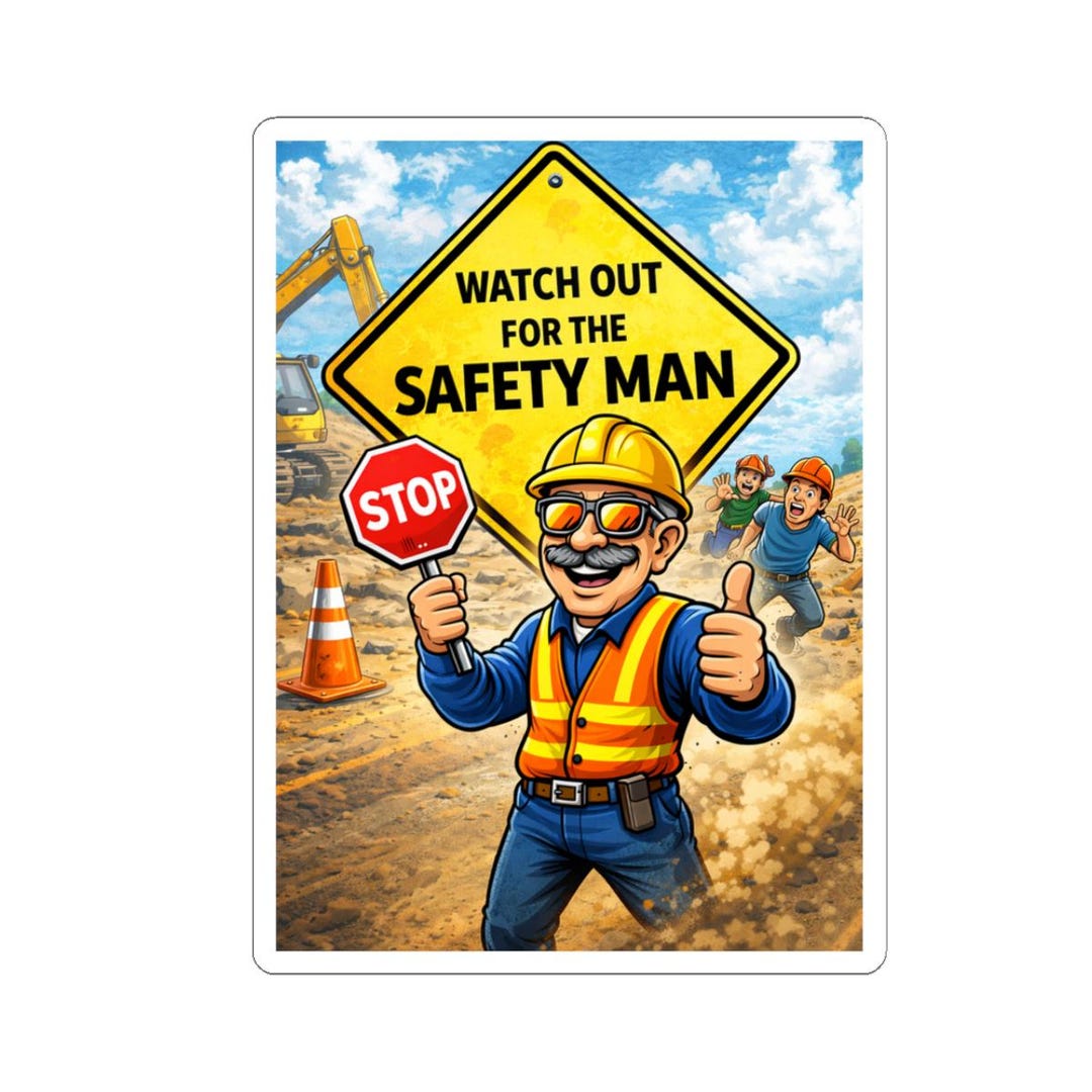 Safety Man Construction Worker Sticker | Kiss-cut Sticker, Hard Hat ...