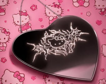 Hand-Etched Hello Kitty Mirror