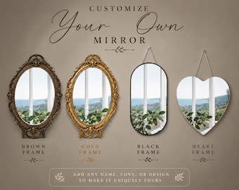 Customizable Mirror – Hand Etched Glass