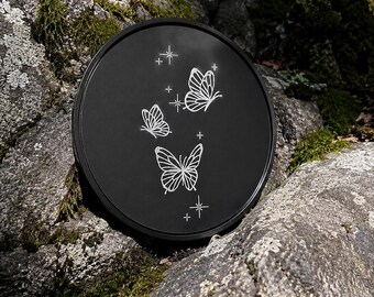 Hand- Etched Butterfly Mirror