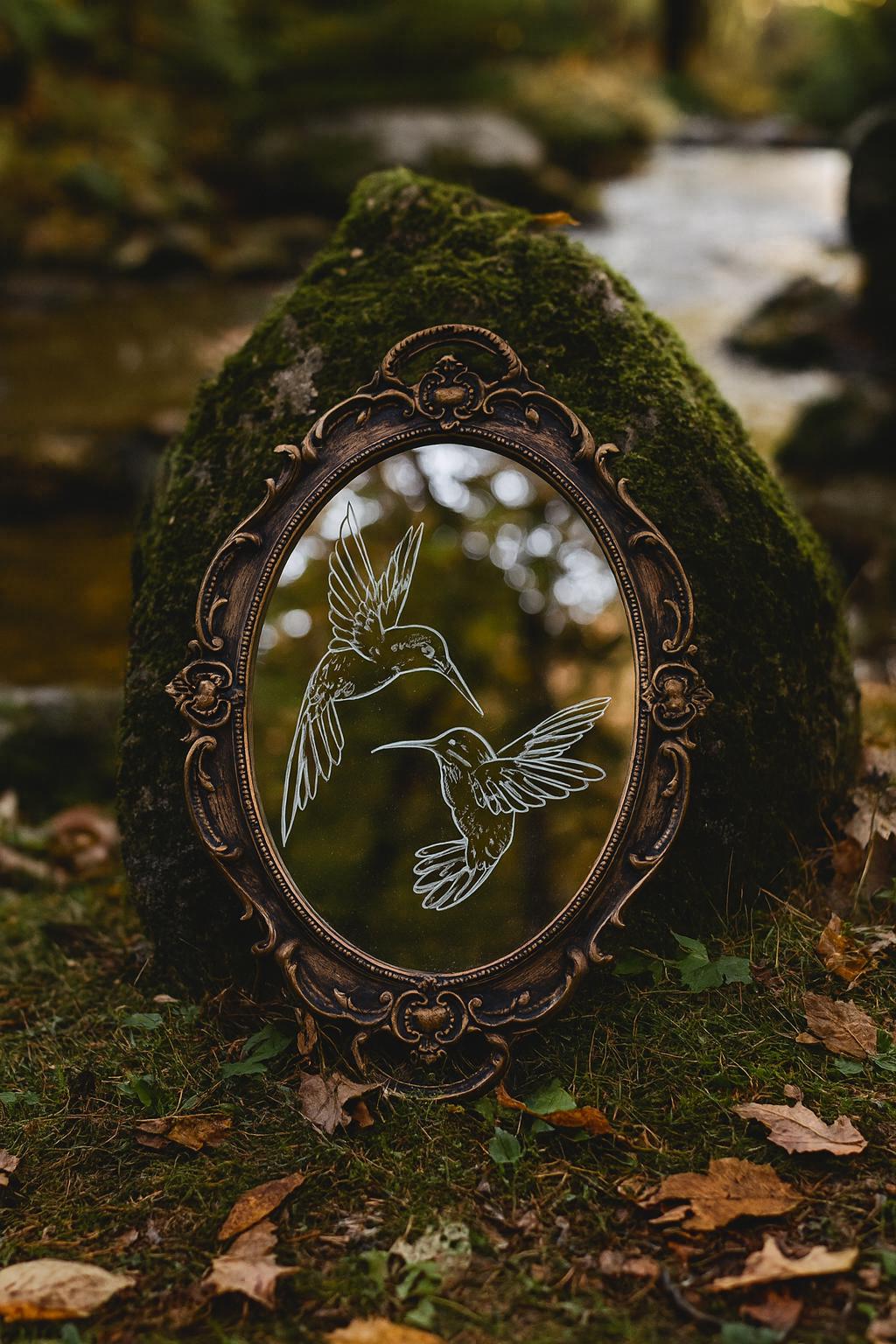 Etched Bird Mirror - Etsy