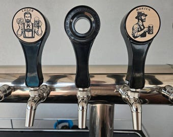 Plain Black Beer Handle & Interchangeable Insert's