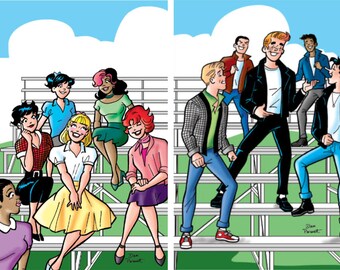 Archie Summer Lovin' #1 Portada variante virgen con portadas conectadas por Dan Parent