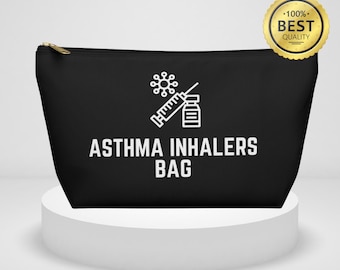 Bolsa para inhaladores de asma, estuche de emergencia para inhalador, botiquín respiratorio, estuche para medicamentos para el asma, estuche de viaje para inhalador, bolsa médica de seguridad