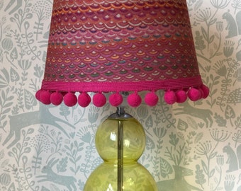 Lampshade -Hand drawn table/ceiling  lampshade-7 and 1/2 inches-19cm - 10 inches-38cm-by 7 and 1/2 inches 19 cm -lighting-home and living.