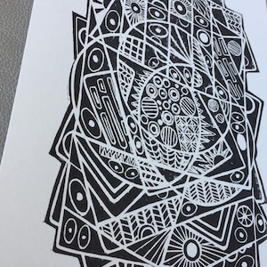 Lino Print - Limited Edition print - Lino cut print -ink print -block  print - linoleum print-print making print.