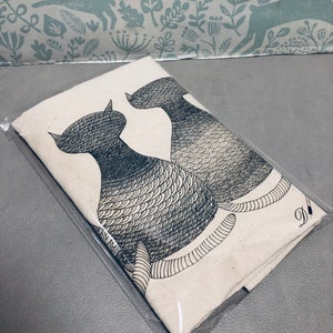 TOTE BAG Crowd 100% Cotton Cat Design Fantastic Gift Idea-reusable tote bag-fabric tote bag. image 10