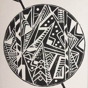 Lino Print - Limited Edition print - Lino cut print -ink print - block print - linoleum print-print making prints.