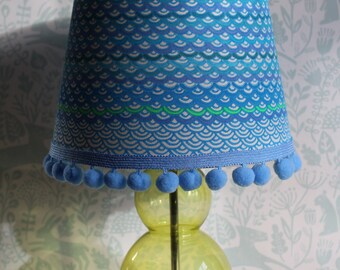 Lampshade -Hand drawn table/ceiling  lampshade-7 and 1/2 inches-19cm - 10 inches-38cm-by 7 and 1/2 inches 19 cm -lighting-home and living.