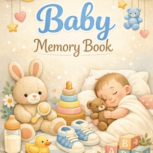 Baby Memory Book | Baby Keepsake Journal | Pregnancy Birth Milestones | Family Tree Story (64 Pages)