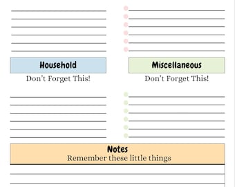 Brain Dump Productivity Planner | Weekly To-Do List (Digital Download 10 Pages)