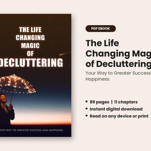 Decluttering Ebook | Minimalist Mindset Guide | Declutter Home Mind and Career | Contentment and Less Stuff | PDF Instant Download