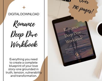 Romance Deep Dive Workbook – Writing Templates, Character Profiles (Digital/Printable)