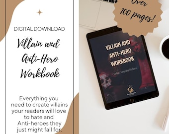 Villain & Anti-Hero Workbook – Writing Templates, Character Profiles (Digital/Printable)
