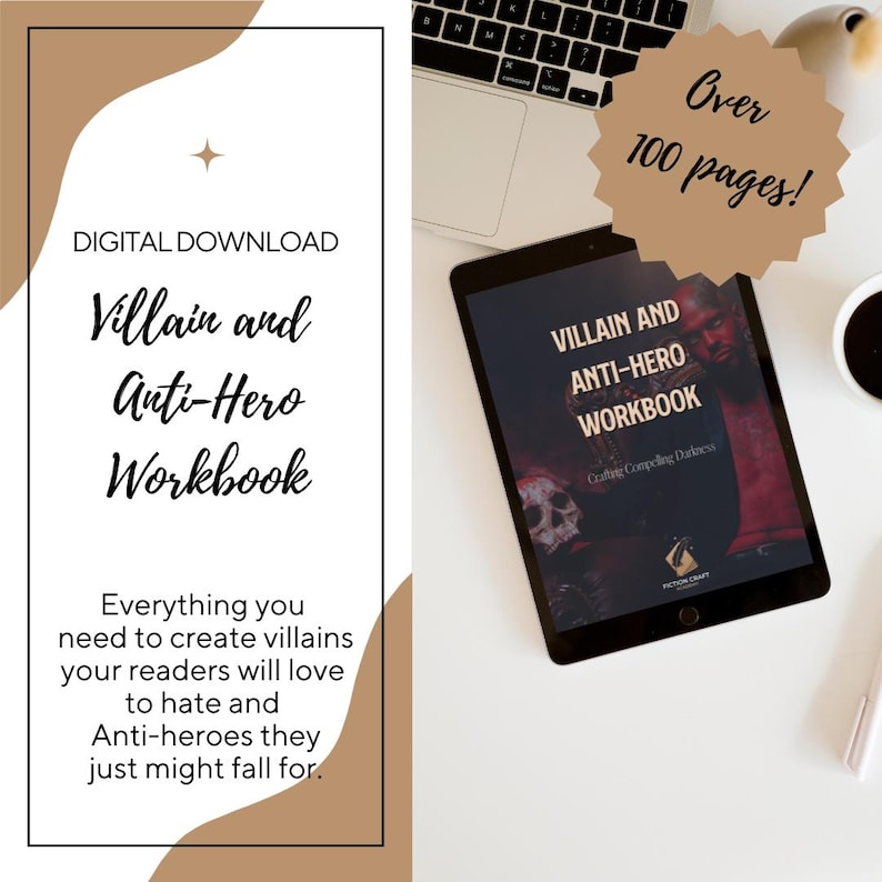 Villain & Anti-Hero Workbook – Writing Templates, Character Profiles (Digital/Printable) image 1