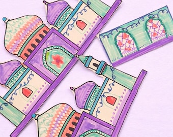 3D Masjid Craft – NO GLUE Printable | Slot-Together Paper Mosque Puzzle | Ramadan Activity for Kids