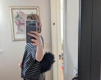 Faux Fur Tail Commission: Bouncy Costume Tail, removable elastic belt