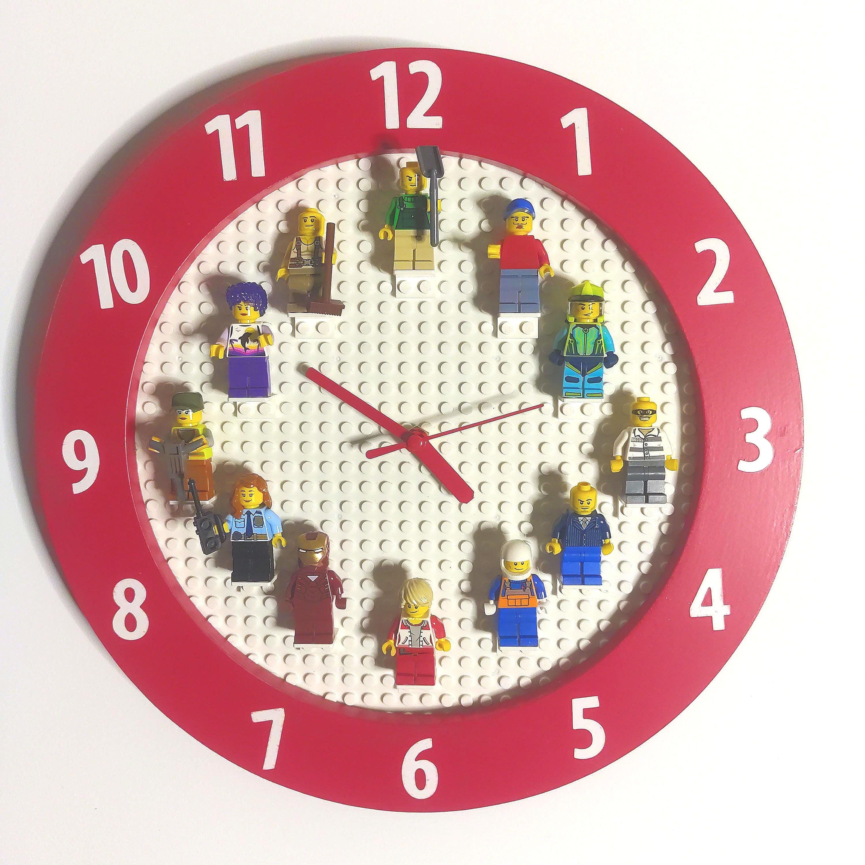 LEGO Wall Clock for Mini Figures or to Build On! - Etsy