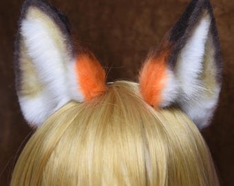 Faux Fur Realistic Fox Wolf Ear Headband, Cosplay Costume