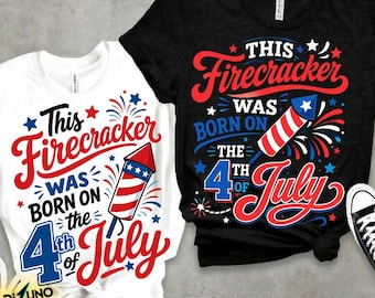 4 juli verjaardag png, dit vuurwerk is geboren op 4 juli shirtontwerp, patriottische verjaardag sublimatie download