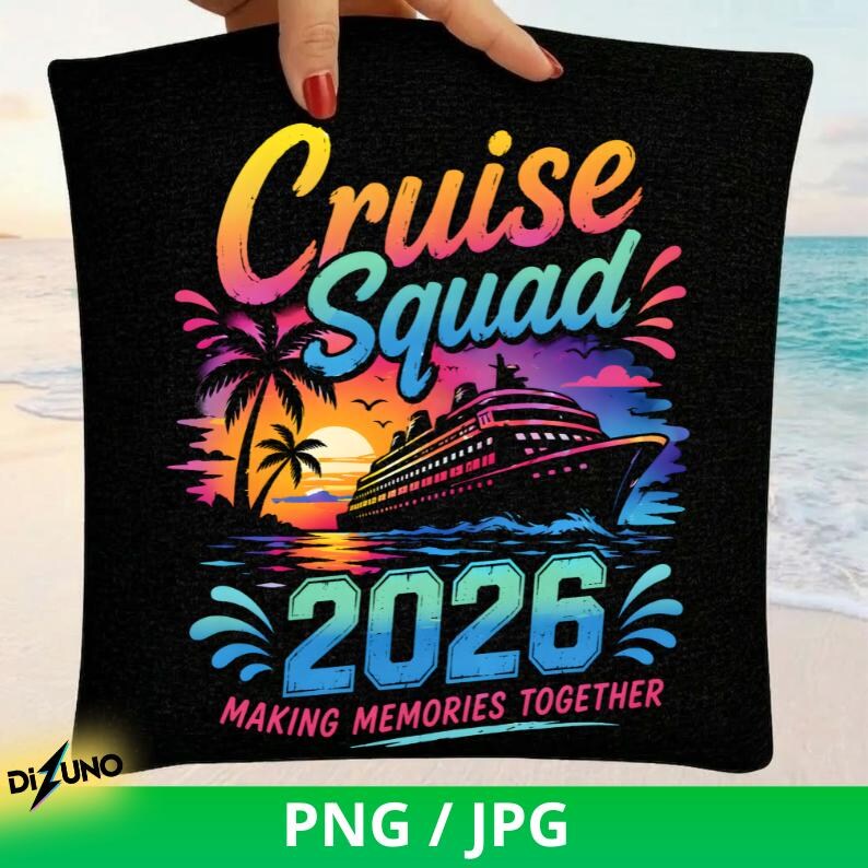 Cruise PNG Bundle 2026, Summer Cruise Squad Family Trip Designs ...