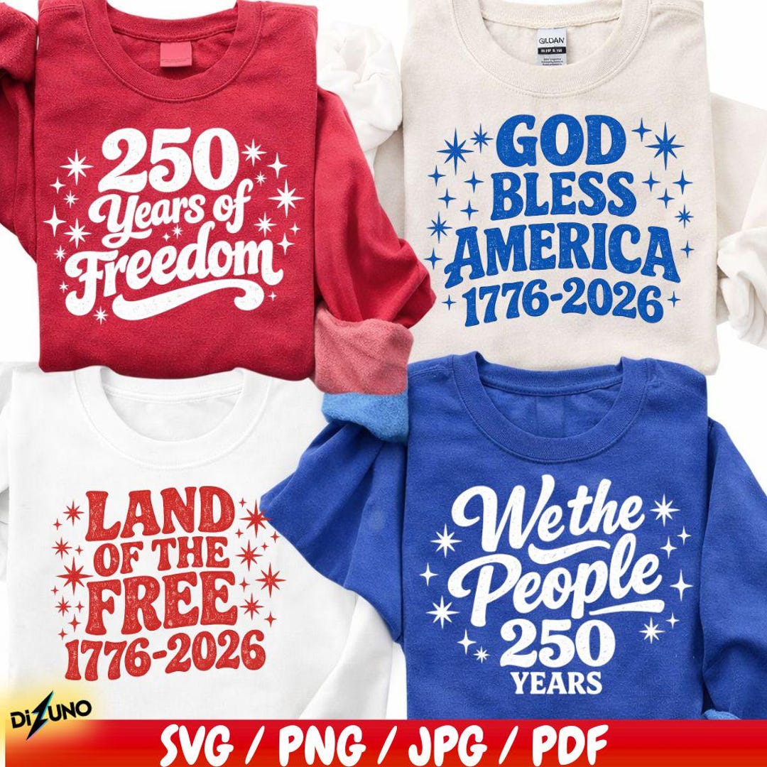 America 250th Anniversary PNG SVG Bundle, 4th of July Bundle Png, USA ...