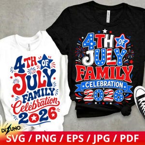 4th Of July Family PNG, Family Celebration 2026 Shirt Design, Patriotic Independence Day Sublimation Download