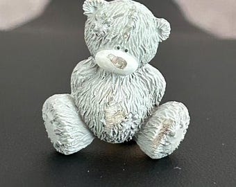 Vintage Me to You Resin Tatty Teddy Bear Pin Y2K Gray Bear Brooch