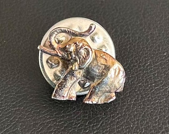 Srebrna broszka w kształcie słonia w stylu vintage, broszka z motywem zwierząt przynoszących szczęście, retro figuralna broszka do klapy