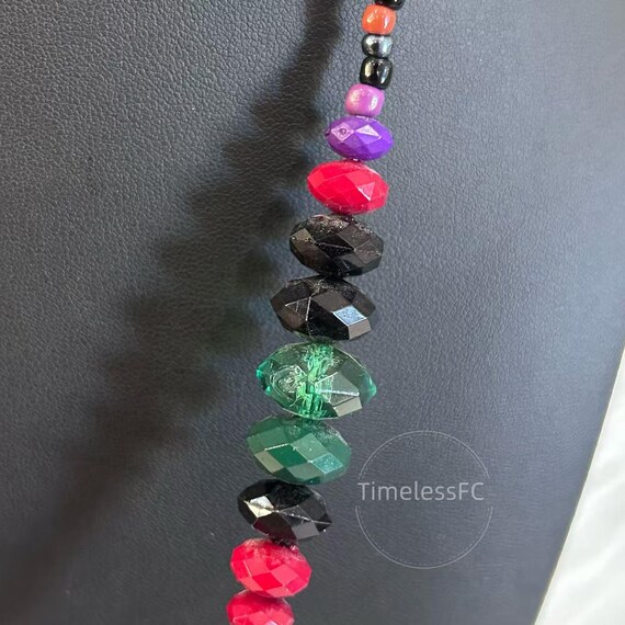 Vintage Statement Multi Gemstone Beaded Necklace … - image 5