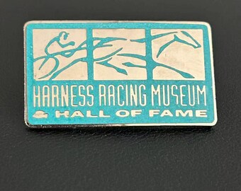 Vintage Harness Racing Museum Hall of Fame Lapel Pin Equestrian Gift
