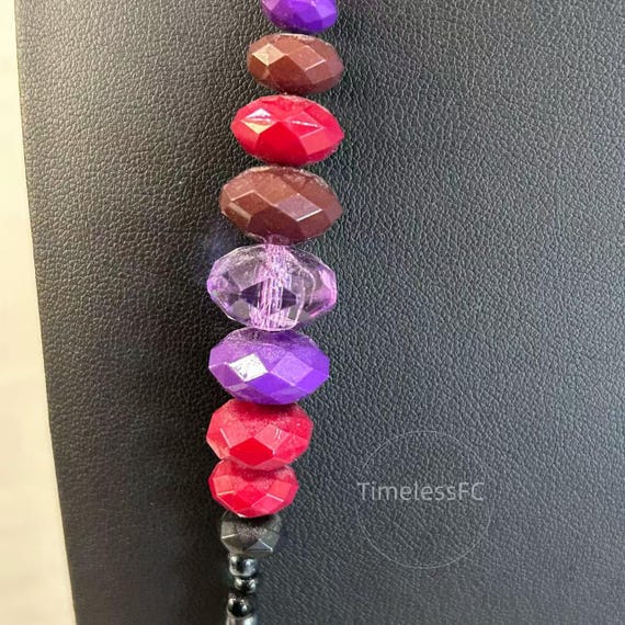 Vintage Statement Multi Gemstone Beaded Necklace … - image 2