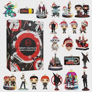 Twenty One Pilots Inspired Advent Calendar 2025 • Christmas Countdown Mystery Box • 24-Day Holiday Collectible Gift for Music Fans