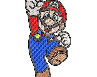 Diseño de bordado de Super Mario n.° 4 - 3 tamaños